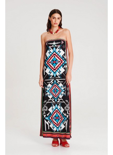 PEACE AND CHAOS TREASURE STRAPLESS DRESS