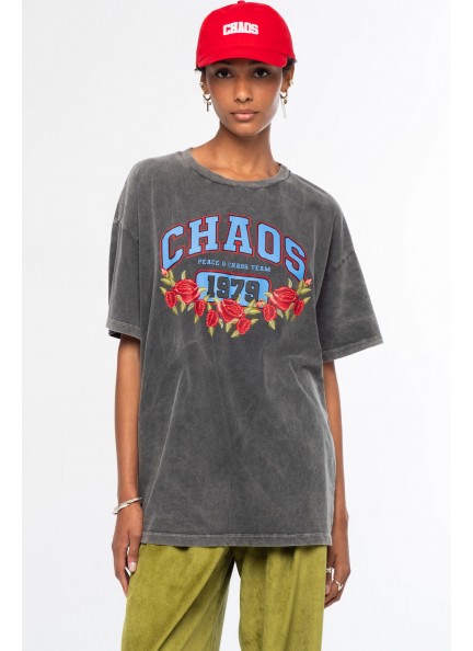 PEACE AND CHAOS OLD-SCHOOL T-SHIRT - Cotton