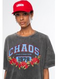 PEACE AND CHAOS OLD-SCHOOL T-SHIRT - Cotton