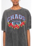 PEACE AND CHAOS OLD-SCHOOL T-SHIRT - Cotton