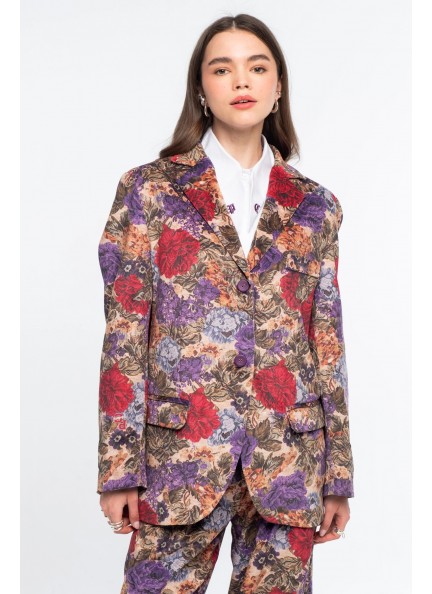 PEACE AND CHAOS TAPESTRY BLAZER  - Corduroy 