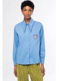 PEACE AND CHAOS POSH SHIRT LIGHT BLUE - Cotton