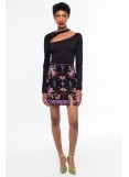 PEACE AND CHAOS EMBLEM MINI SKIRT