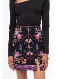 PEACE AND CHAOS EMBLEM MINI SKIRT