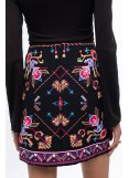 PEACE AND CHAOS EMBLEM MINI SKIRT