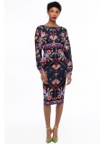 PEACE AND CHAOS EMBLEM MIDI DRESS