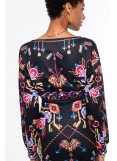 PEACE AND CHAOS EMBLEM MIDI DRESS