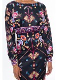 PEACE AND CHAOS EMBLEM MIDI DRESS