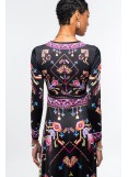 PEACE AND CHAOS EMBLEM LONG DRESS