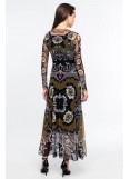 PEACE AND CHAOS BLOOM LONG DRESS - Mesh