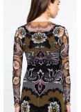 PEACE AND CHAOS BLOOM LONG DRESS - Mesh