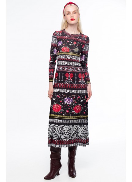 PEACE AND CHAOS FLORA LONG DRESS 