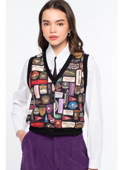 PEACE AND CHAOS REBEL VEST - Rib